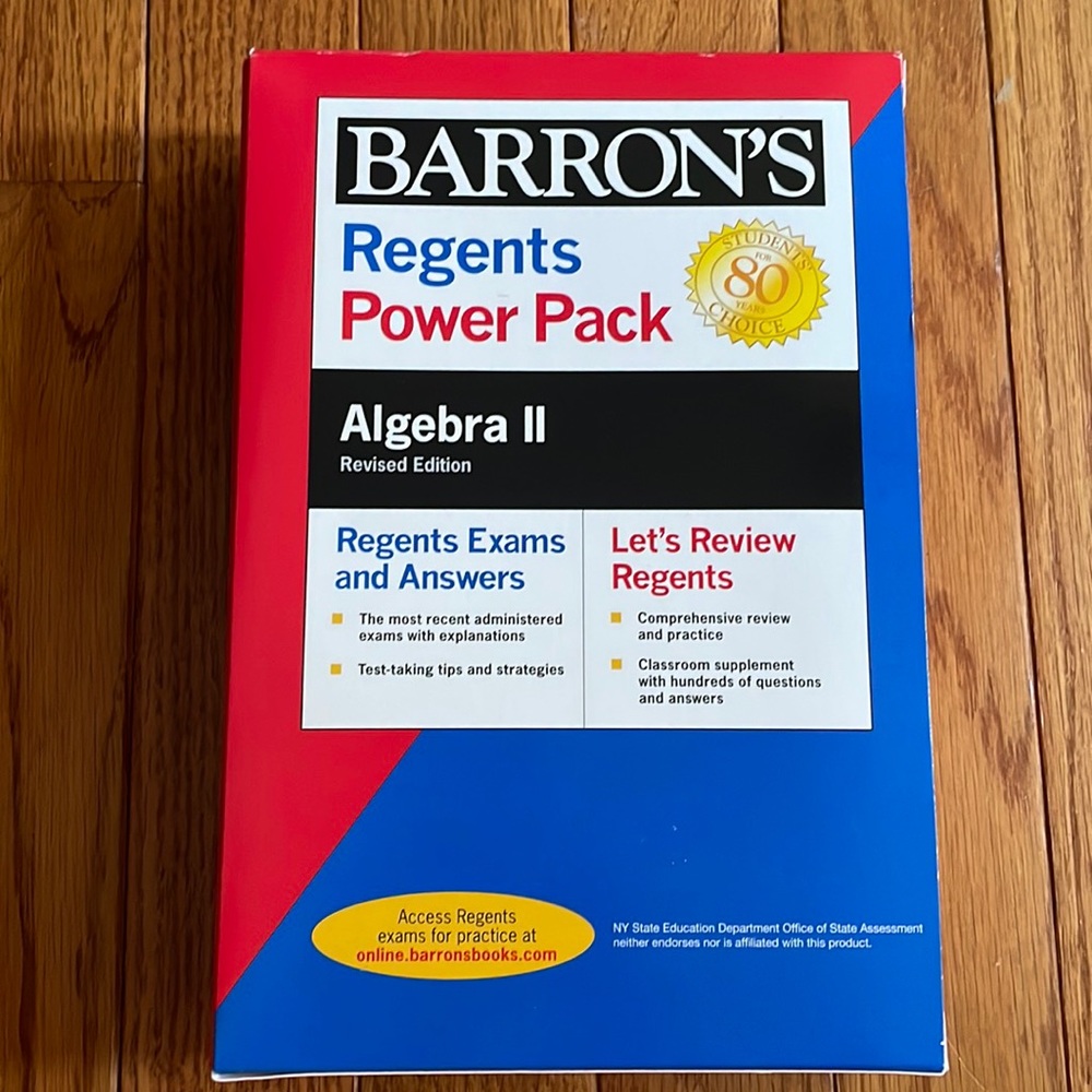 Algebra 2 Regents review books